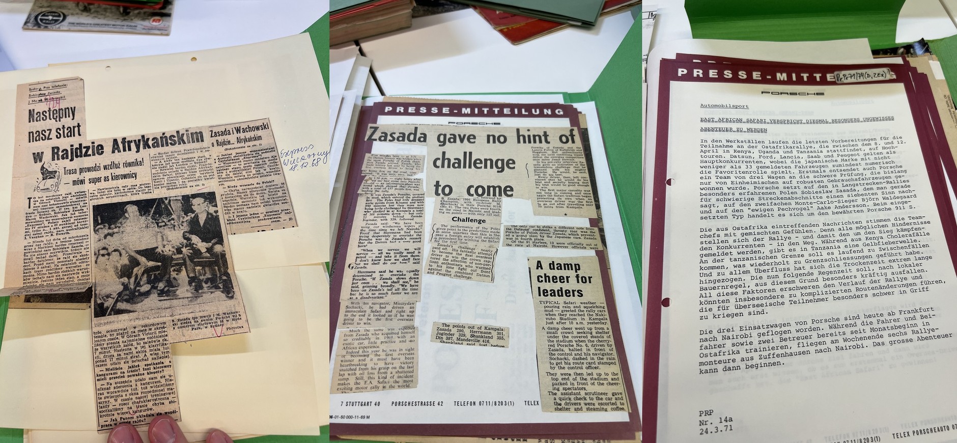 Dokumenty i zdjęcia w archiwum Porsche w Zuffenhausen