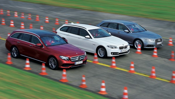 Mercedes klasy E kombi kontra BMW serii 5 Touring i Audi A6 Avant: Transportery prestiżu i stylu życia