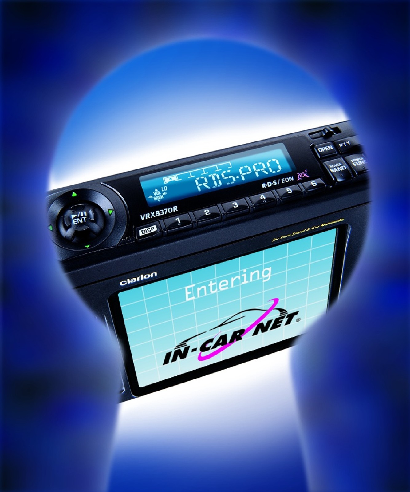 Reklama stacji multimedialnej Clariona w 1998 roku.