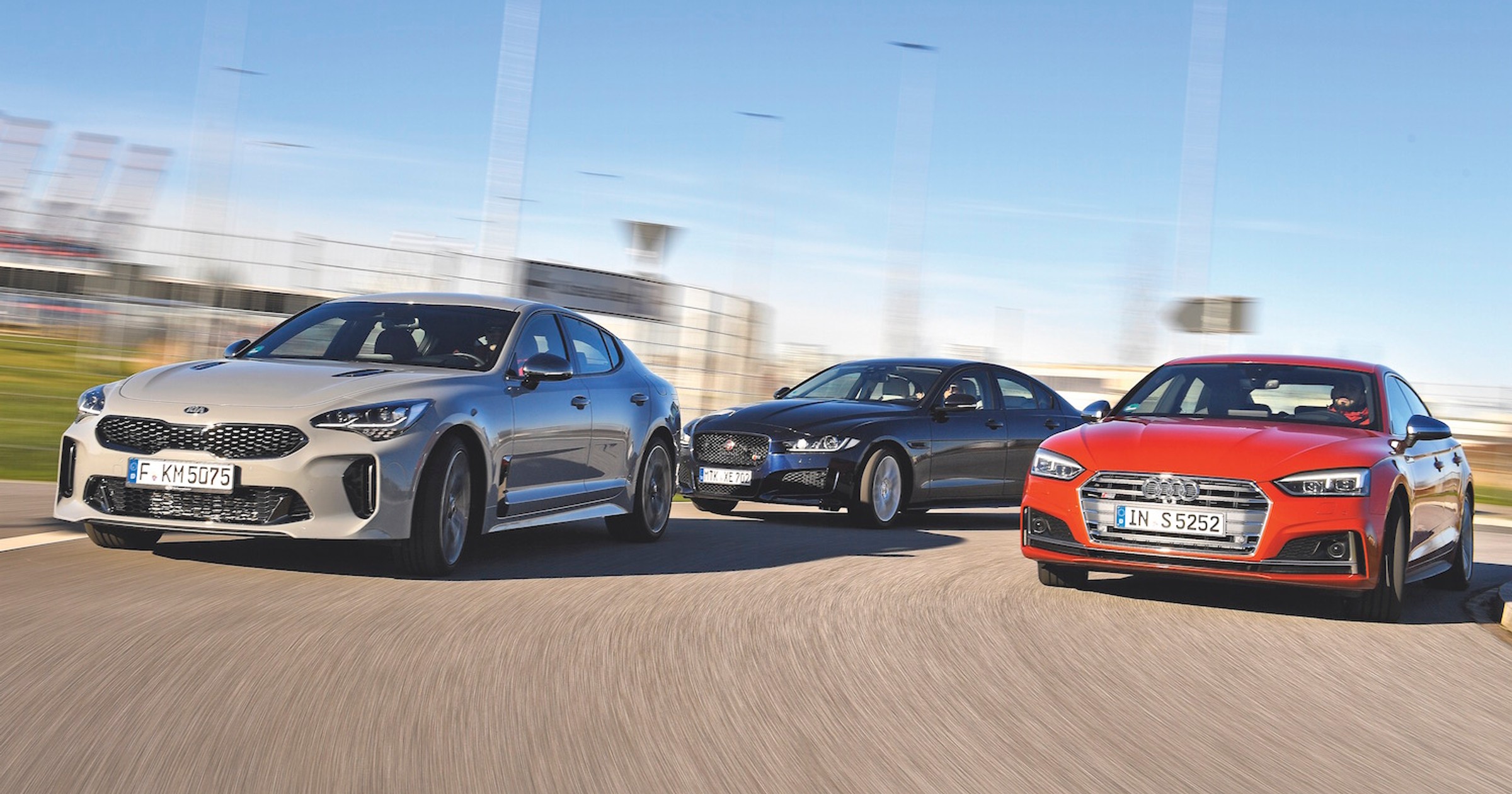 Kia Stinger GT kontra Audi S5 Sportback i Jaguar XE S