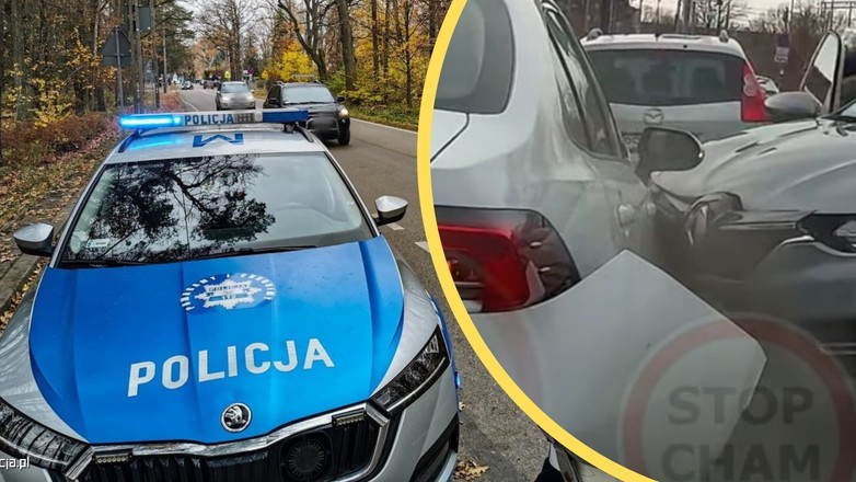 21-latek prowadził bez uprawnień (Screen: YouTube/Stop Cham)