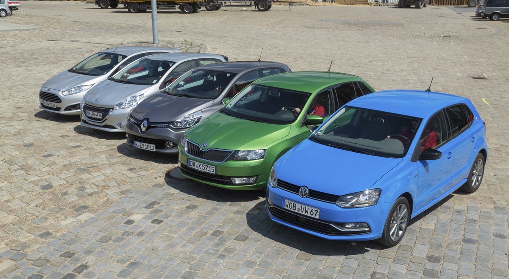 Ford Fiesta, Peugeot 208, Renault Clio, Skoda Rapid, VW Polo