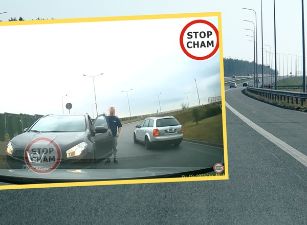 Niebezpieczne sceny na autostradzie A2. "Szeryf" wszystko zarejestrował