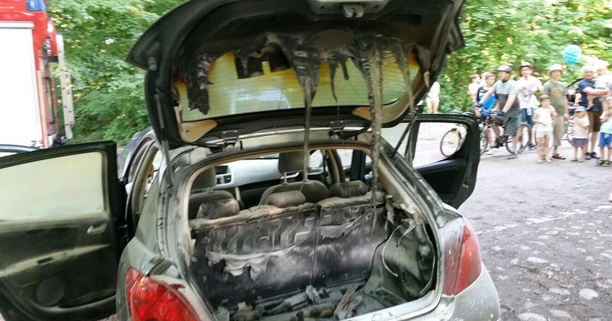 Grill spowodował pożar auta