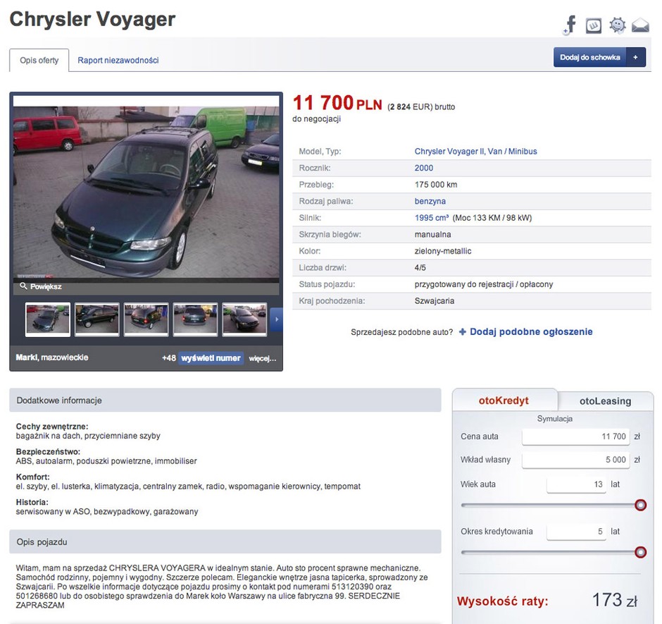 Auto z ogłoszenia: Chrysler Voyager - zardzewiały diesel czy benzyniak w dobrym stanie?