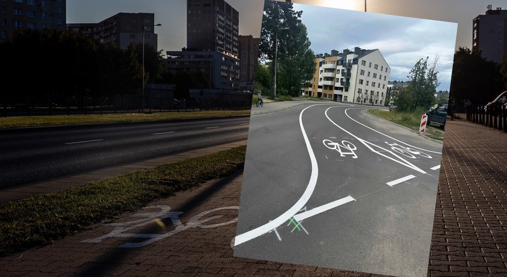 Droga osiedlowa w Poznaniu stała się drogą rowerową