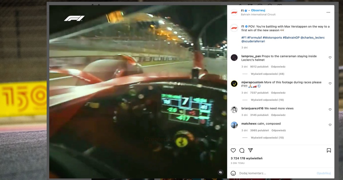 F1 Ferrari POV