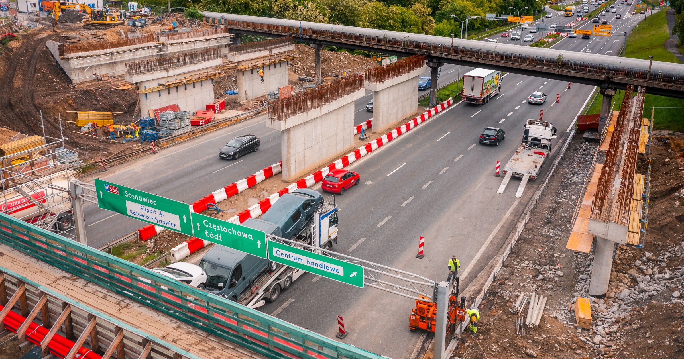 Przebudowa wiaduktów w ciągu ulicy Bohaterów Monte Cassino nad DK86 w Katowicach