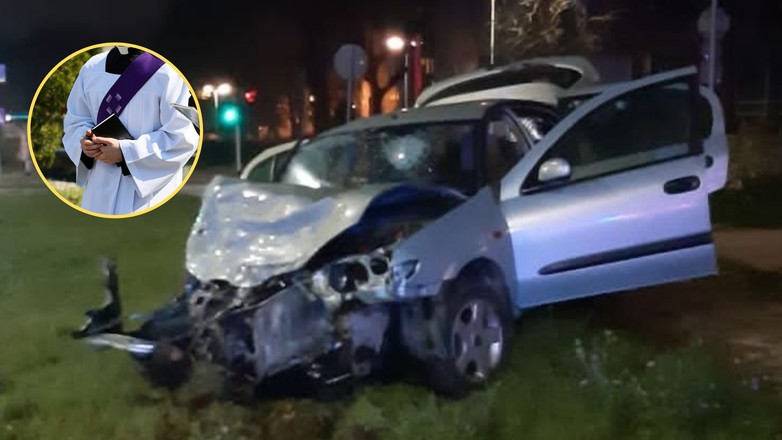 Księża, widząc poważny wypadek, z możliwym udziałem rannych, będą musieli się zatrzymać (fot. policja