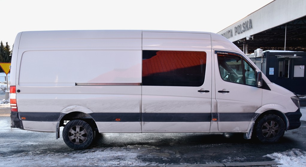 Mercedes Sprinter zatrzymany na przejściu granicznym w Korczowej