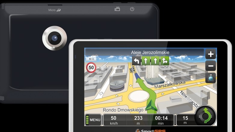 Smart GPS SG740 VR. Wbudowany rejestrator to wersja, która umożliwia nagrywanie