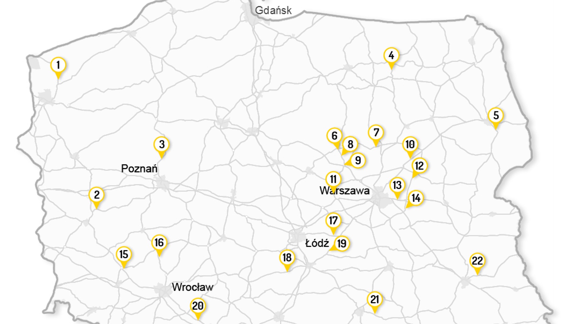 Mapa odcinków