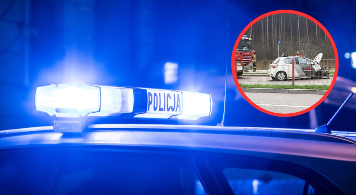Pijany policjant z Podlasia spowodował wypadek i uciekł do lasu [WIDEO]