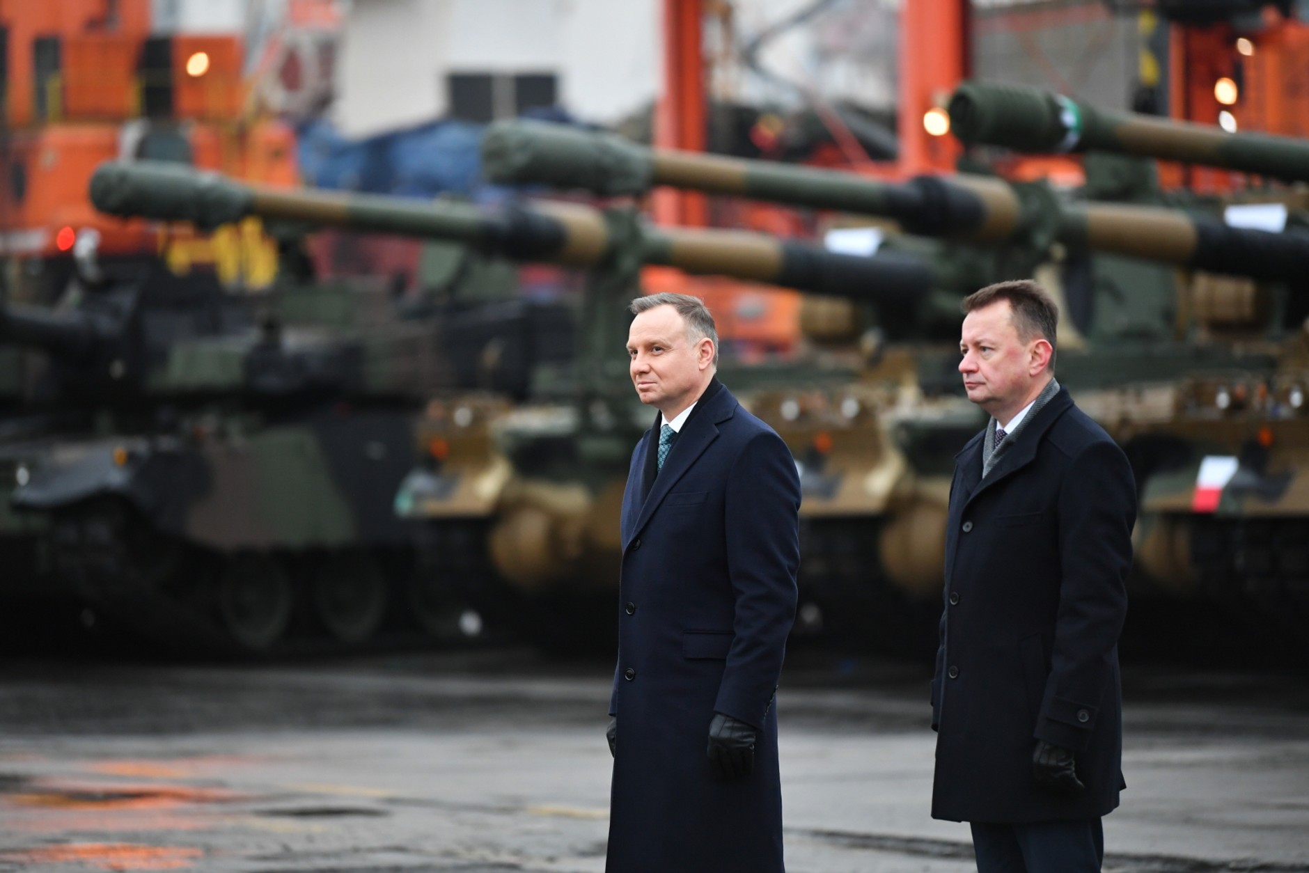 Odbiór koreańskich czołgów K2 i armatohaubic K9 w Gdyni