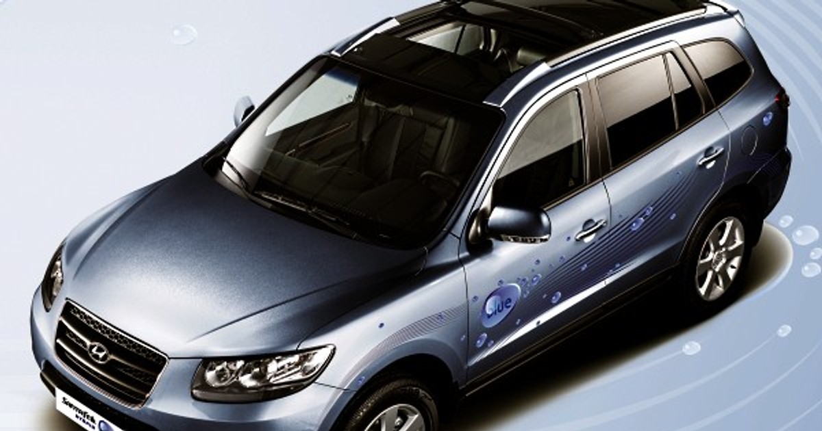 Hyundai Santa Fe blue Hybrid