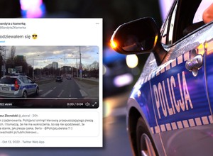 Za to zachowanie zwykle grozi 1500 zł i 15 pkt karnych. Załoga radiowozu też zostanie ukarana?