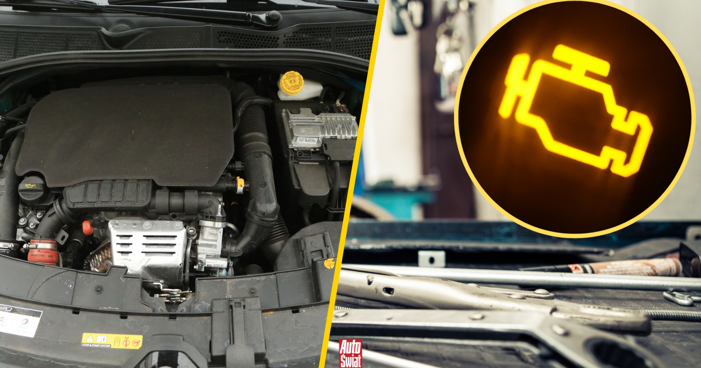 Un motore di auto con problemi di usura e costi di riparazione elevati, con un meccanico che esamina la situazione