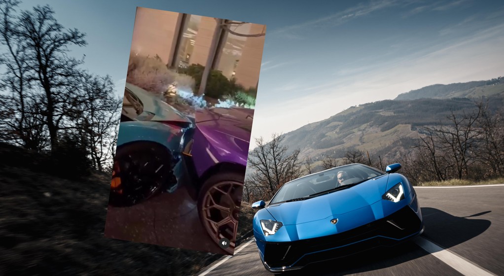 Parkingowy rozbił dwa Lamborghini naraz