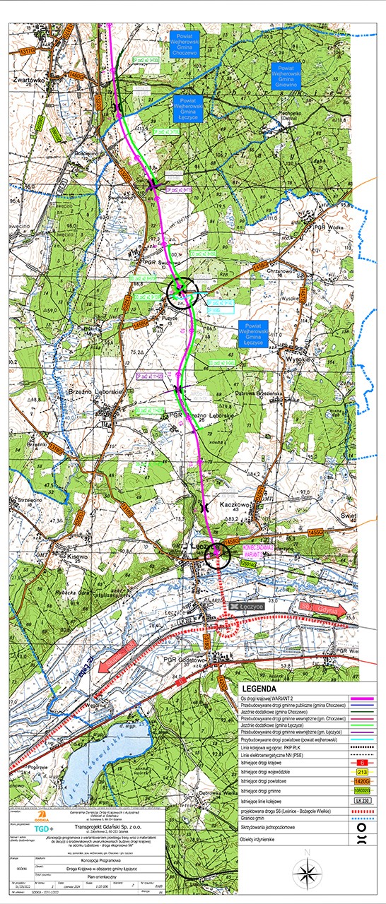 Plan orientacyjny DK na odc DW213-S6