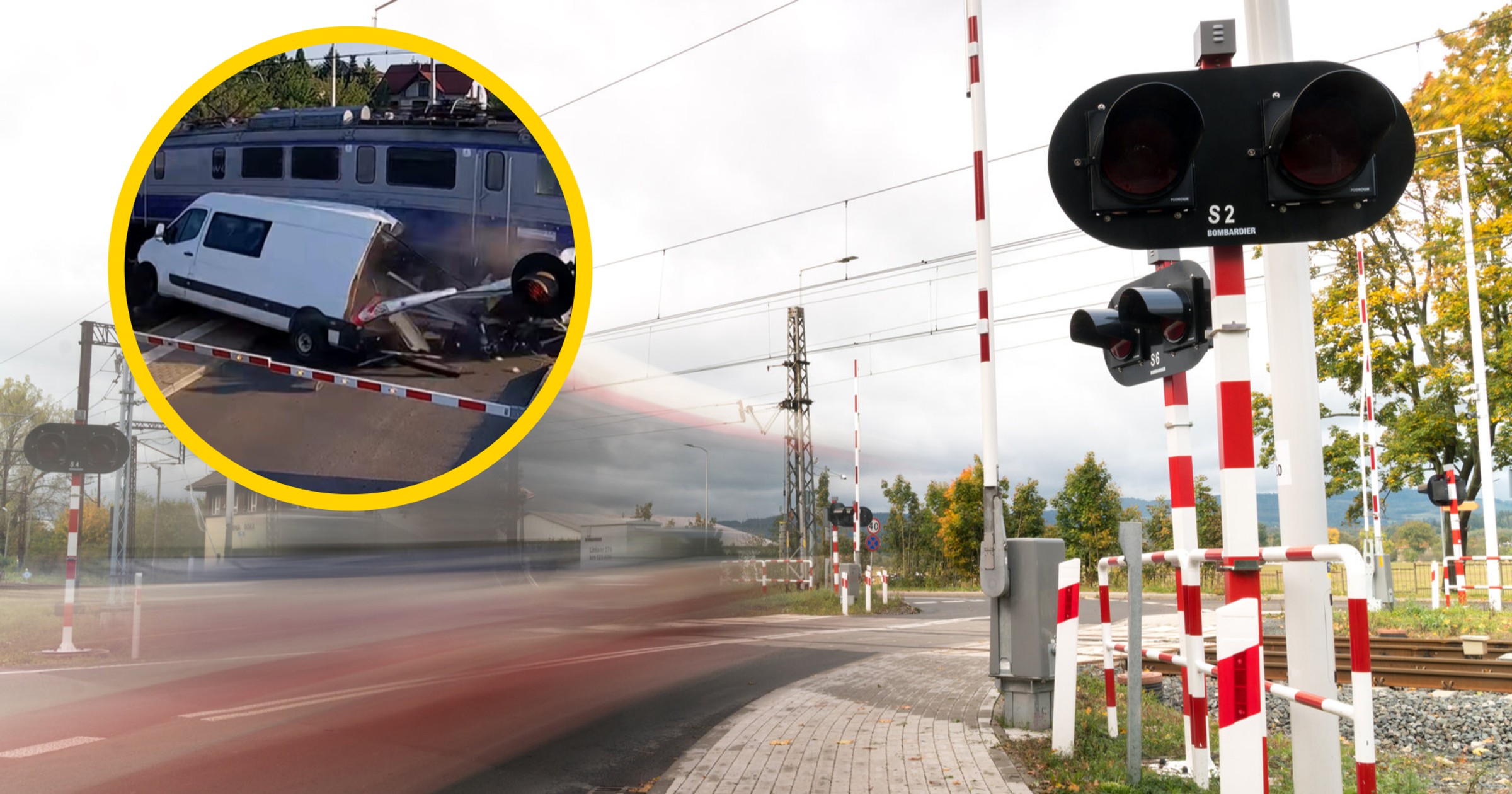 Przejazd kolejowy - wypadek