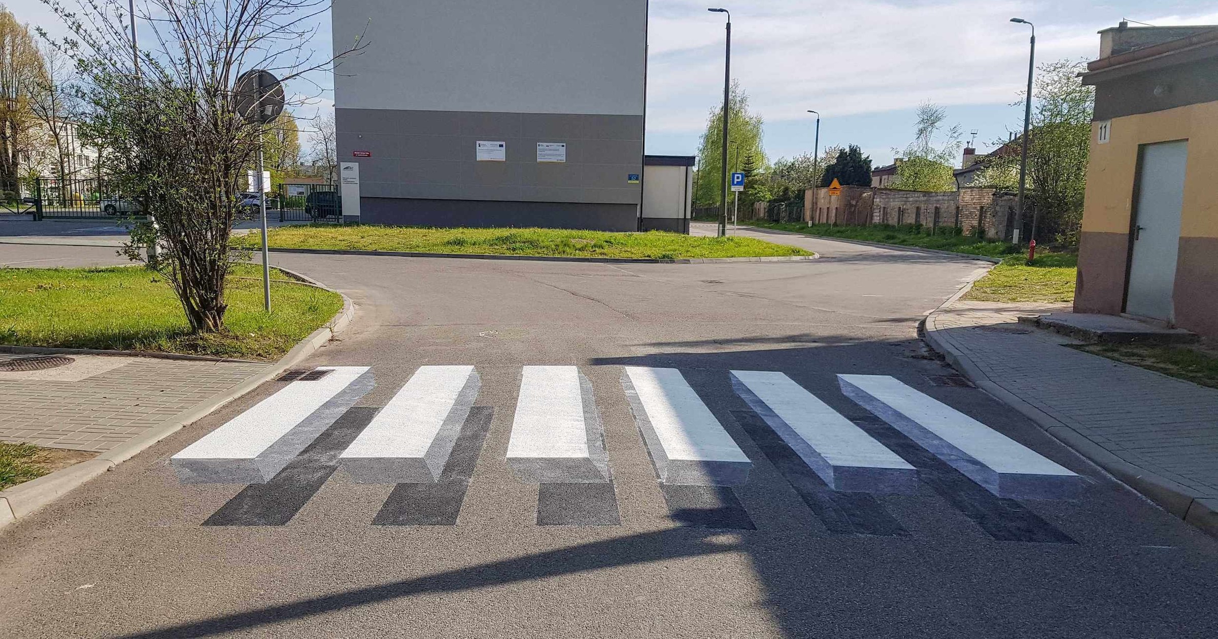 Trójwymiarowe przejście dla pieszych w Częstochowie