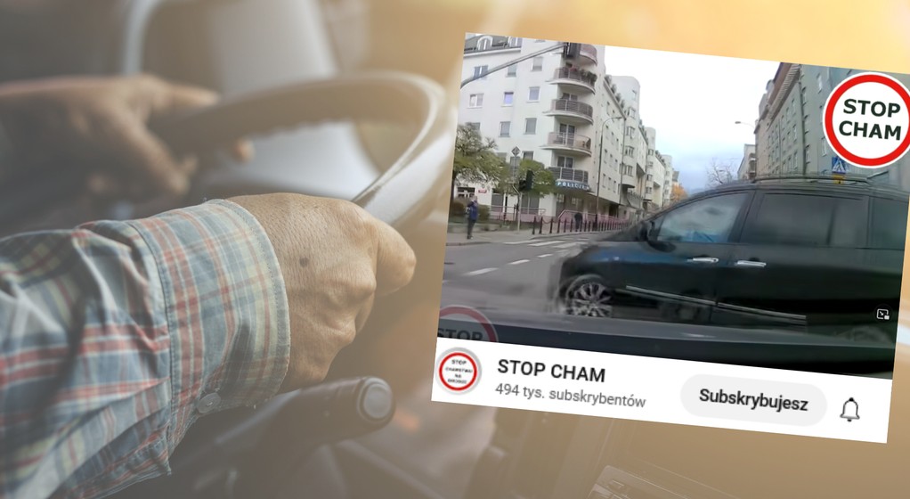 Ucieczka po kolizji (fot. screen z YouTube/STOP CHAM)