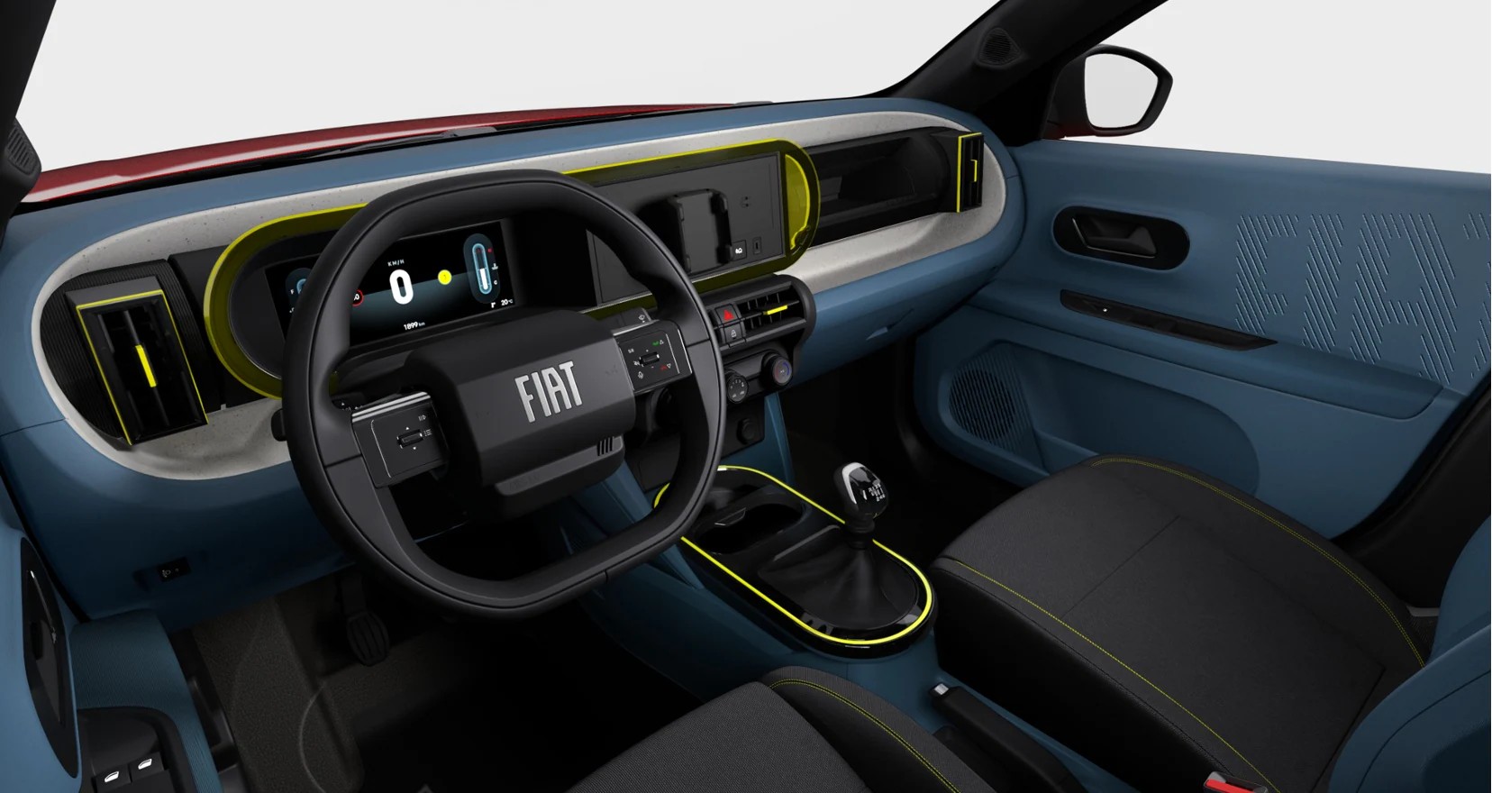 Wnętrze podstawowej wersji Fiata Grande Panda
