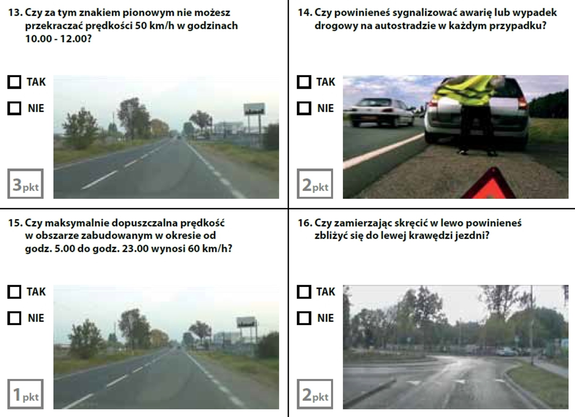 Egzamin teoretyczny na prawo jazdy - zestaw 6