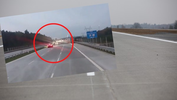 "Kierowca Mercedesa miał śmierć w oczach". Tego na autostradzie się nie spodziewał [WIDEO]