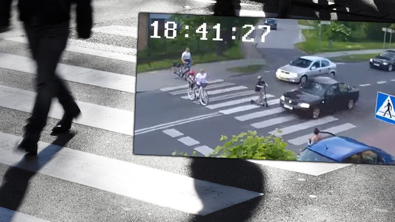 Groźne zdarzenie na przejściu dla pieszych