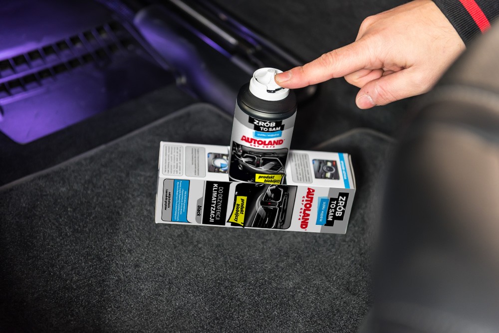 Preparat Pro Klim Mini firmy Autoland do samodzielnej dezynfekcji klimatyzacji i wnętrza samochodu