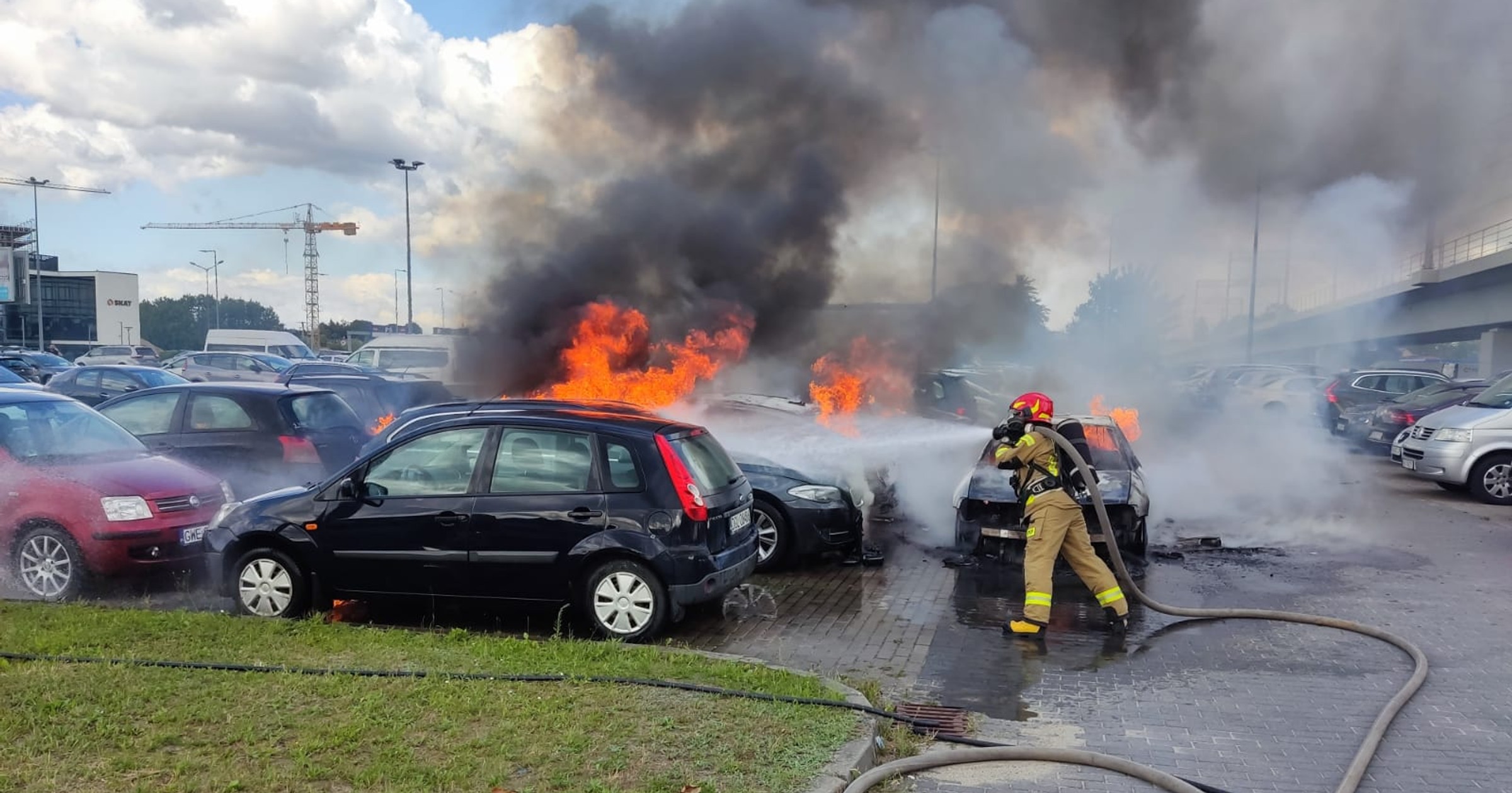 Pożar na gdańskim lotnisku
