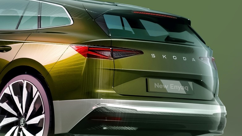 Skoda Enyaq po liftingu - szkic