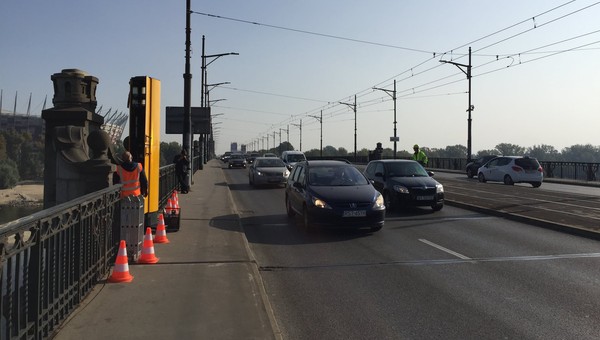 Na moście Poniatowskiego pojawiły się fotoradary