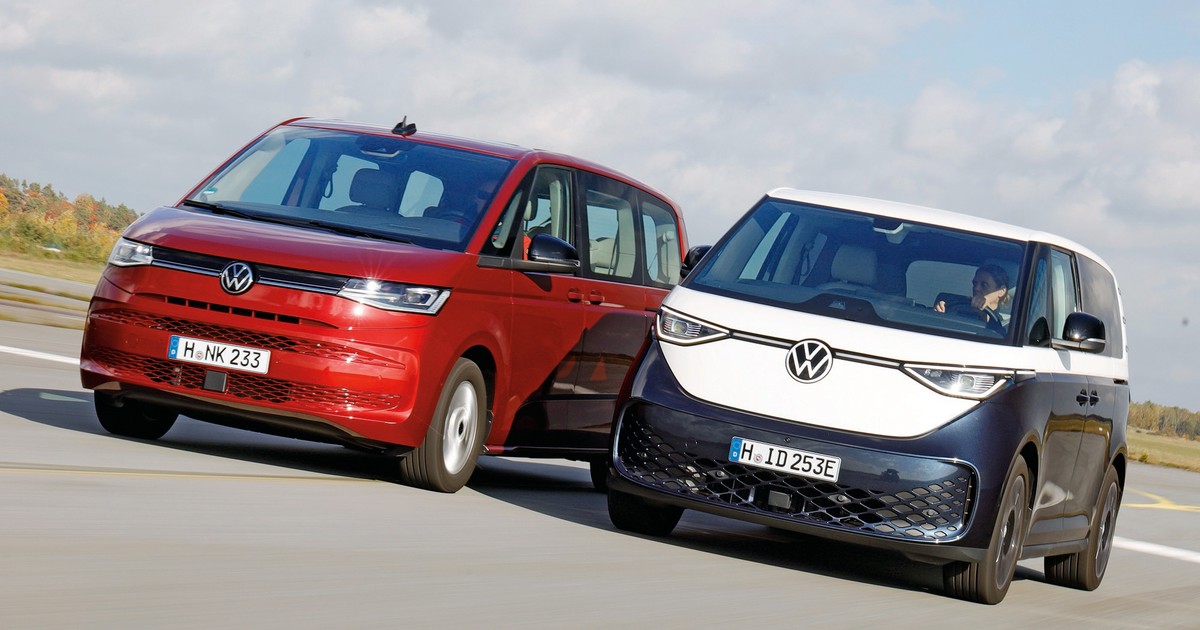 Volkswagen ID. Buzz (2022) kontra Volkswagen Multivan T7 (2022)
