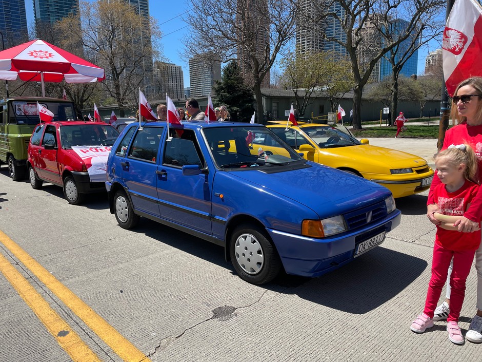 Auta PRL w Chicago na paradzie