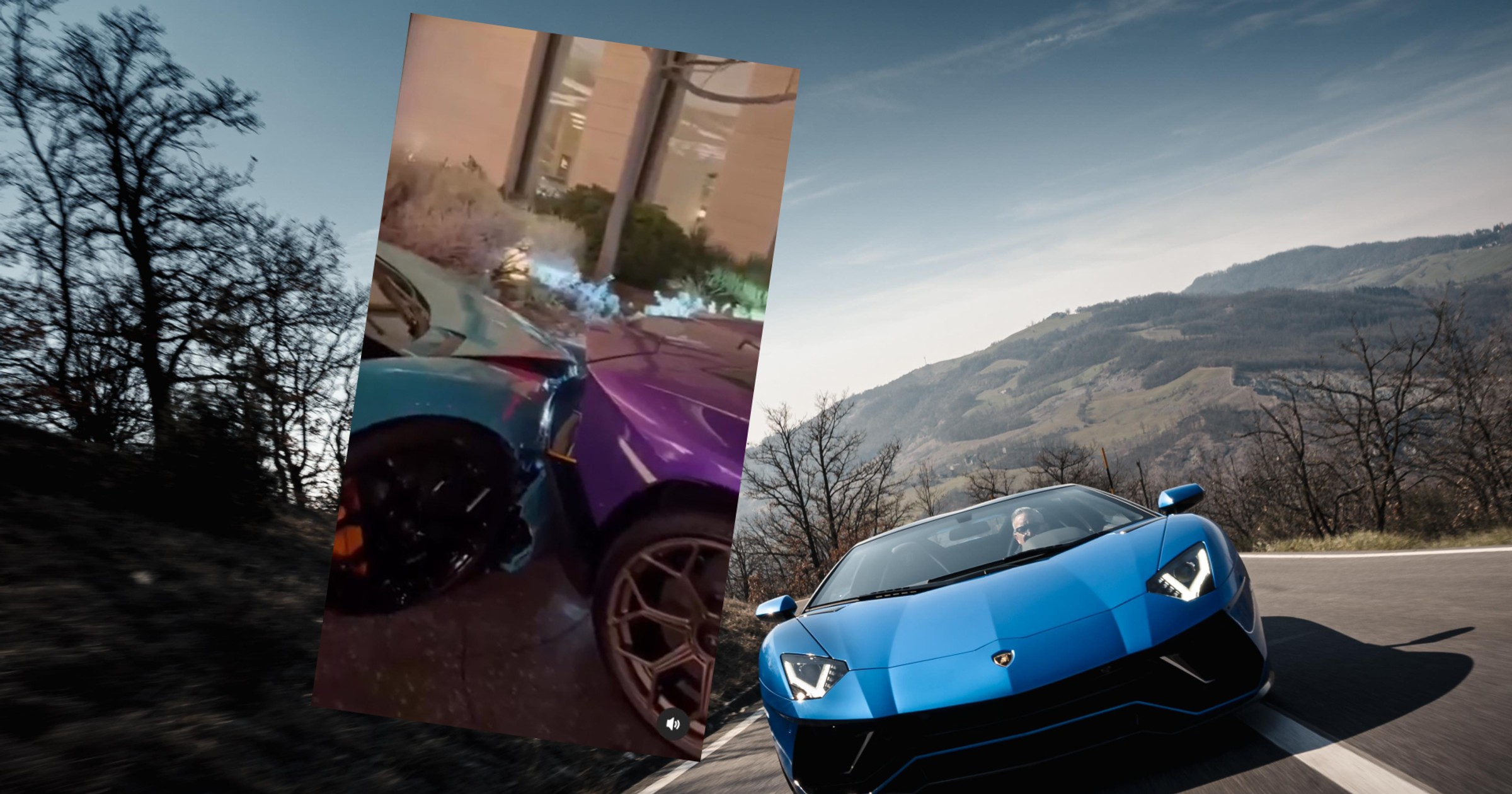 Parkingowy rozbił dwa Lamborghini naraz
