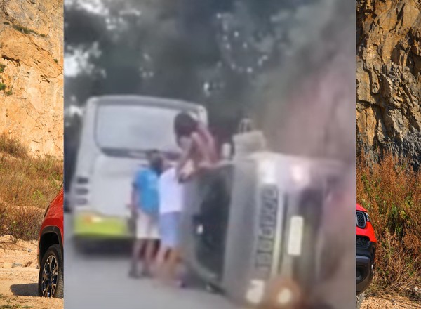 Chciał wyminąć autobus na wąskiej drodze. Trochę przesadził...