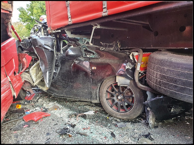 Wypadek na DK2 nieopodal Siedlec