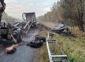 Tragiczny wypadek na A4. Po pożarze ciężarówki trzeba było zamknąć dwa pasy ruchu