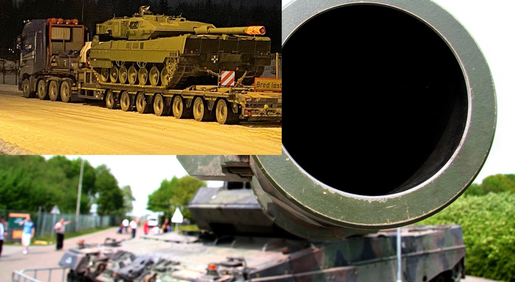 TIR przeciążony o 15 ton przez czołg