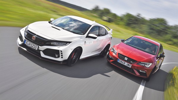 Seat Leon Cupra kontra Honda Civic Type R - 620 KM na torze