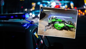 Jechał motocyklem prawie 200 km/h. Był pijany i bez uprawnień