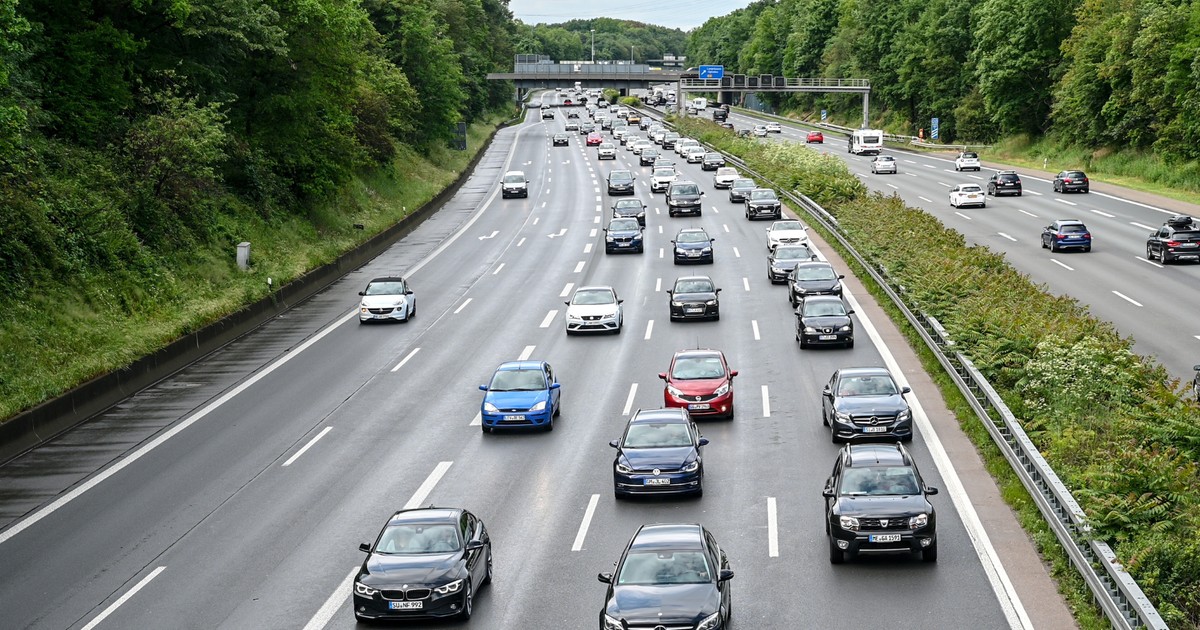 Niemiecka autostrada w okolicach Leverkusen