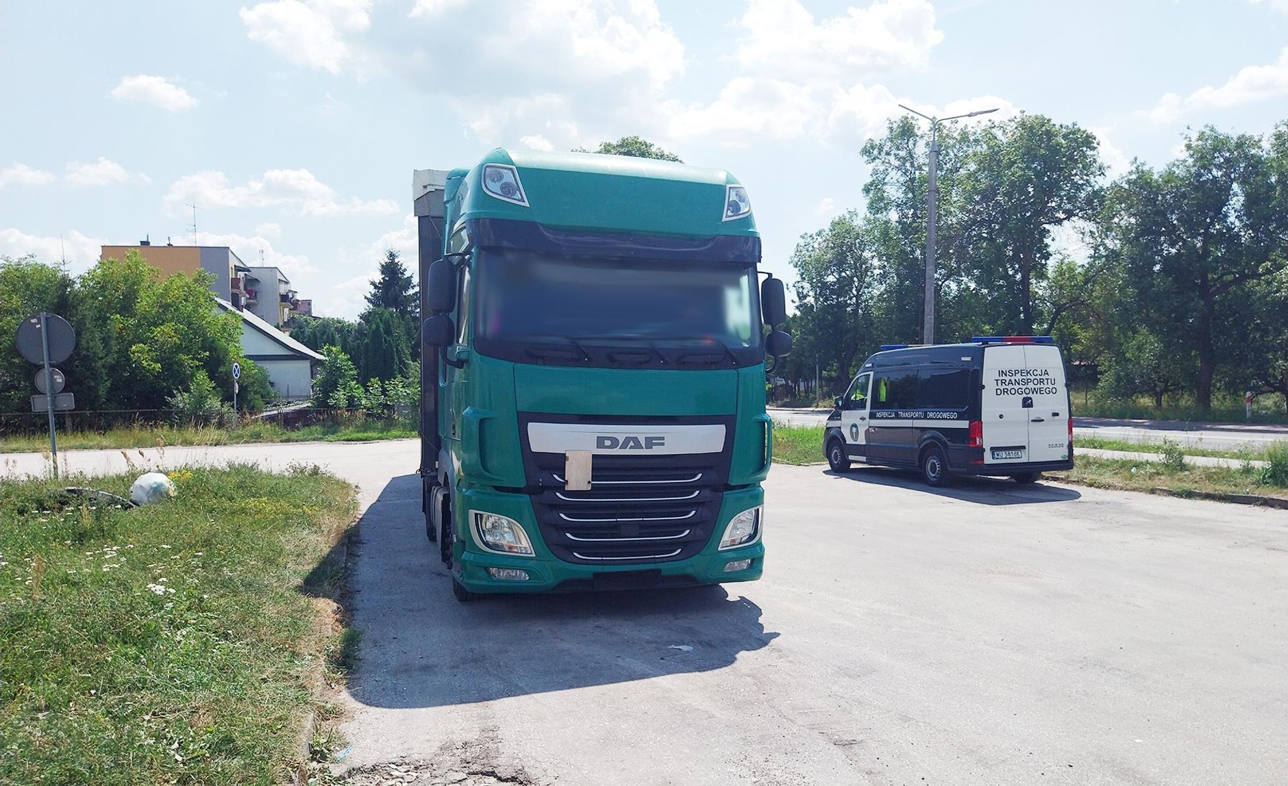 Punkt kontrolny inspektorów świętokrzyskiej ITD