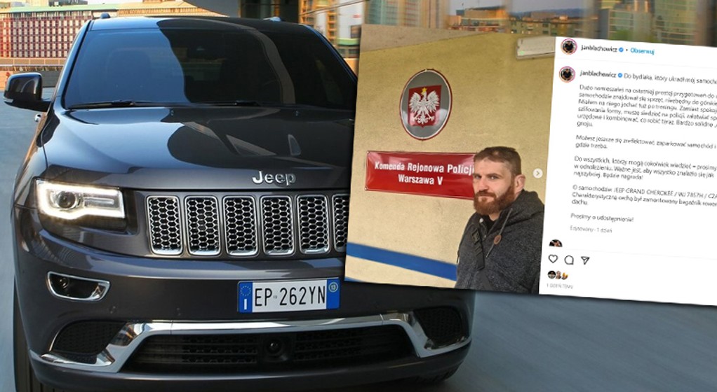 Jan Błachowicz, były mistrz UFC, stracił swojego Jeepa Grand Cherokee