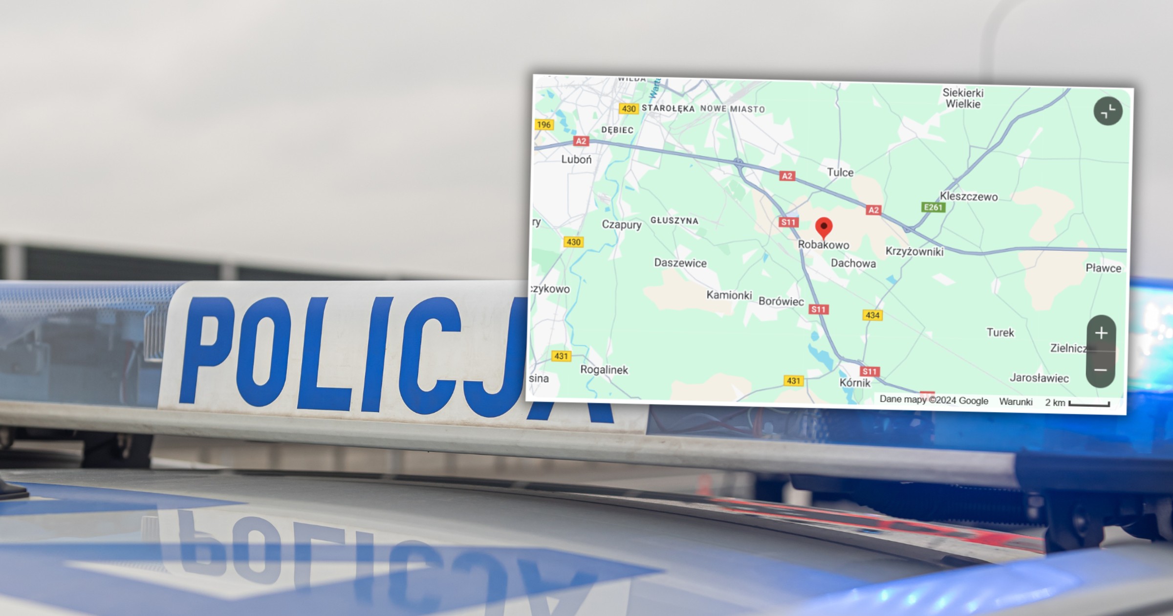 Pieszy wtargnął na drogę ekspresową i doprowadził do zderzenia czterech samochodów (Screen: Google Maps)
