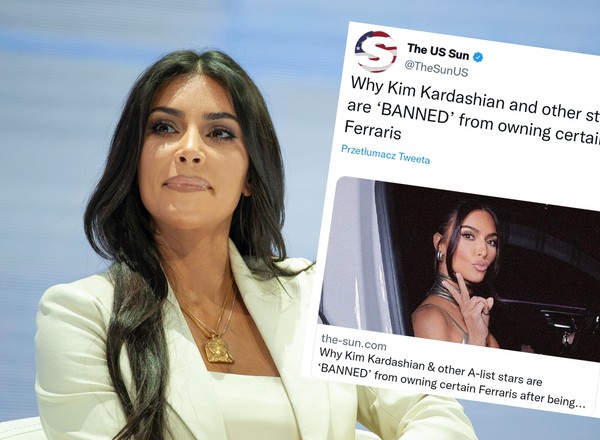 Kim Kardashian naraziła się marce Ferrari. Celebrytka trafiła na niechlubną listę