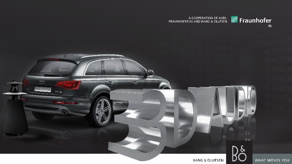 Audi: koncept systemu audio 3D