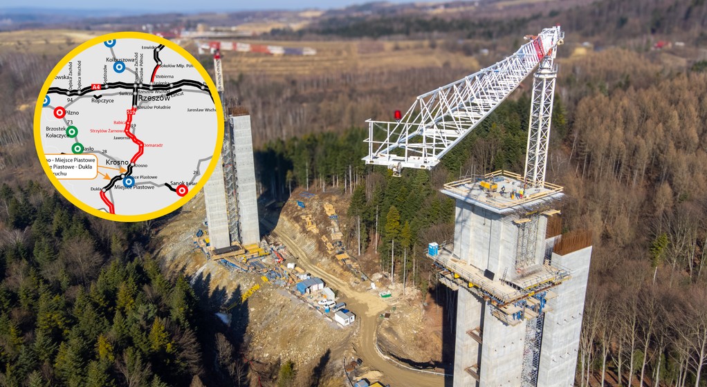 Budowa najwyższej estakady w Polsce w ciągu drogi S19